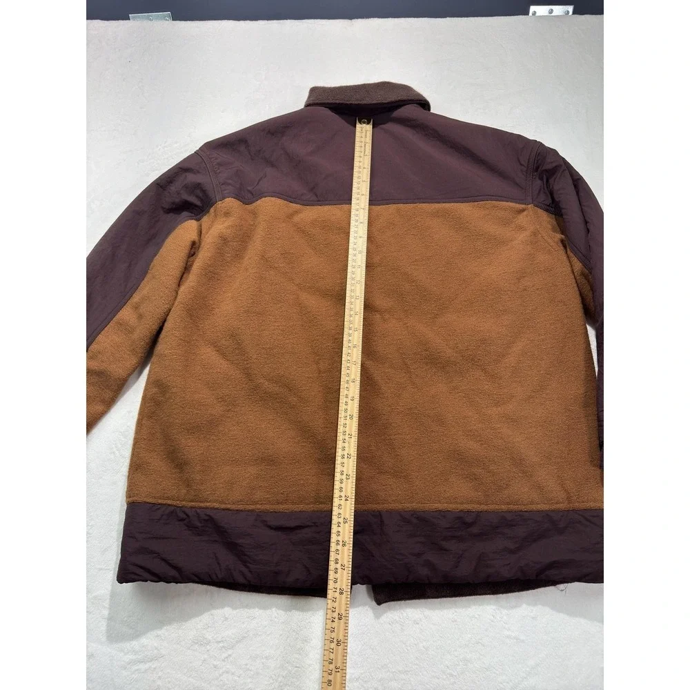 Jordan Jacket Mens Large Brown Tan Colorblock Fleece Pockets Full Zip DJ2735-204